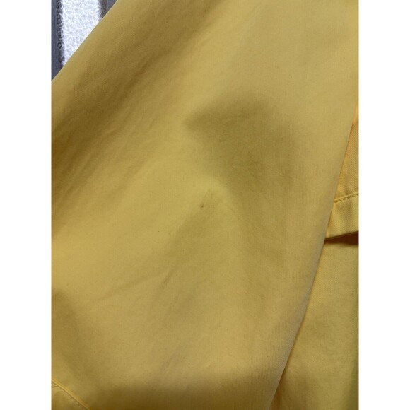 Style & Co Women's Yellow Cotton Blend 3/4 Sleeve Pea Coat Button Front L Jacket - Picture 3 of 9